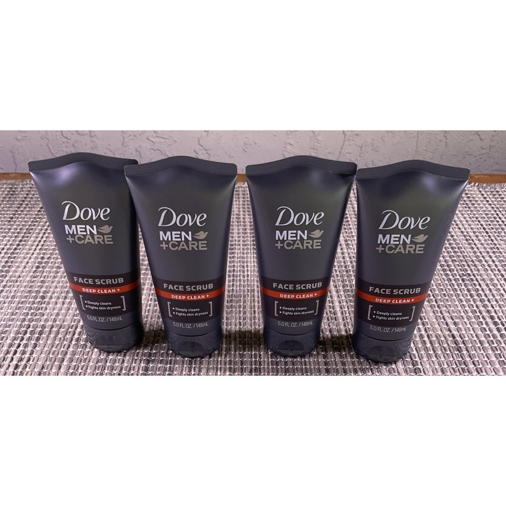 LOT OF 4--Dove Men + Care Face Scrub DEEP CLEAN Each is 5oz.